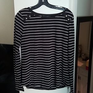 NWT WHBM Striped blouse